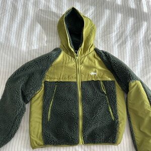 Stussy men’s green zip jacket green
